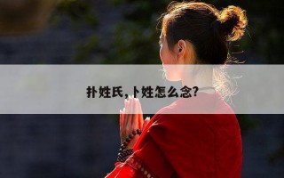 扑姓氏,卜姓怎么念?