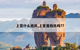 上官什么姓氏,上官是姓氏吗??
